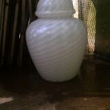 Lamp foot has helical decoration