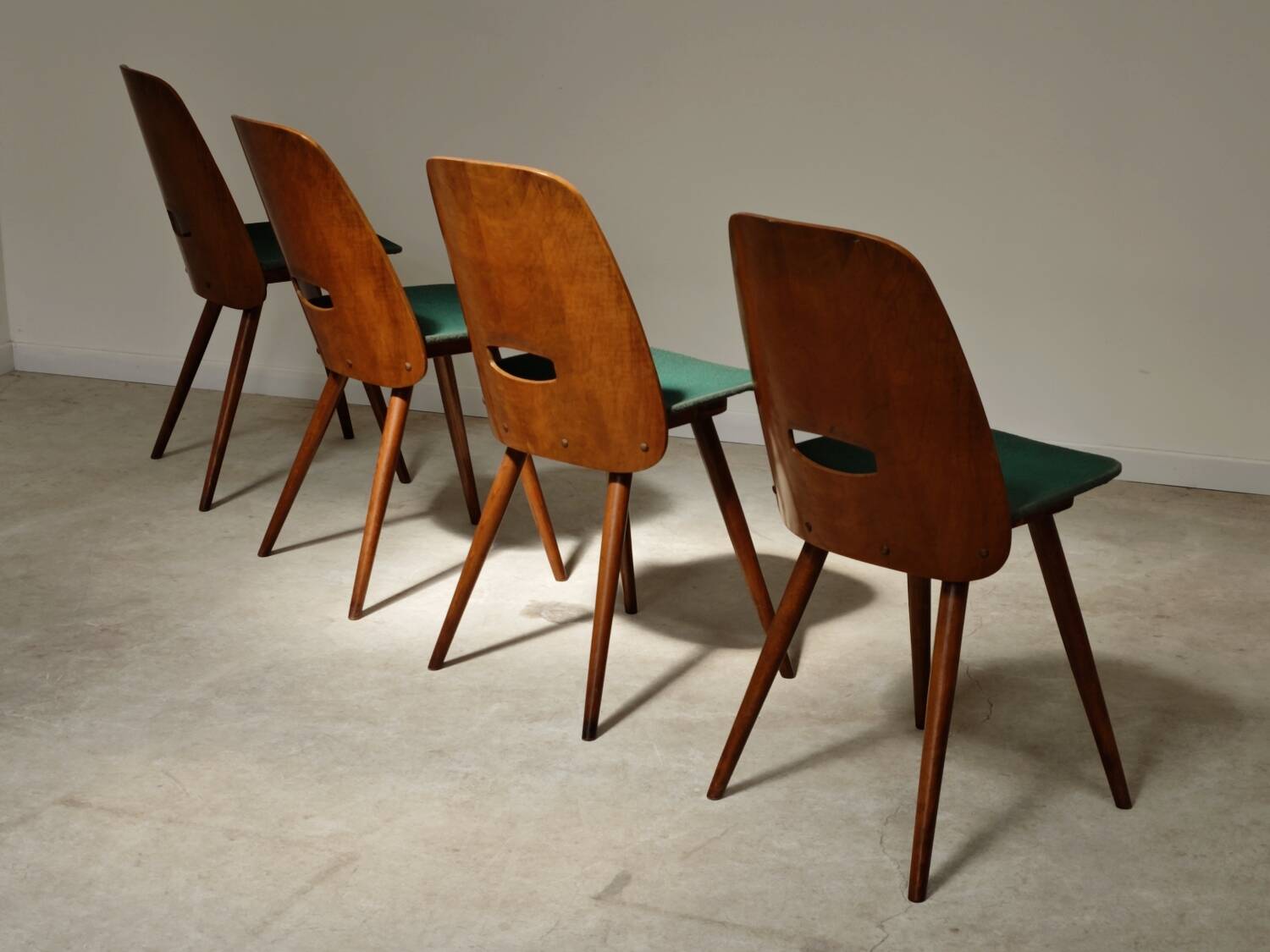 Set of 4 Lollipop chairs by Frantisek Jirak for Tatra 1960