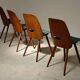 Set of 4 Lollipop chairs by Frantisek Jirak for Tatra 1960