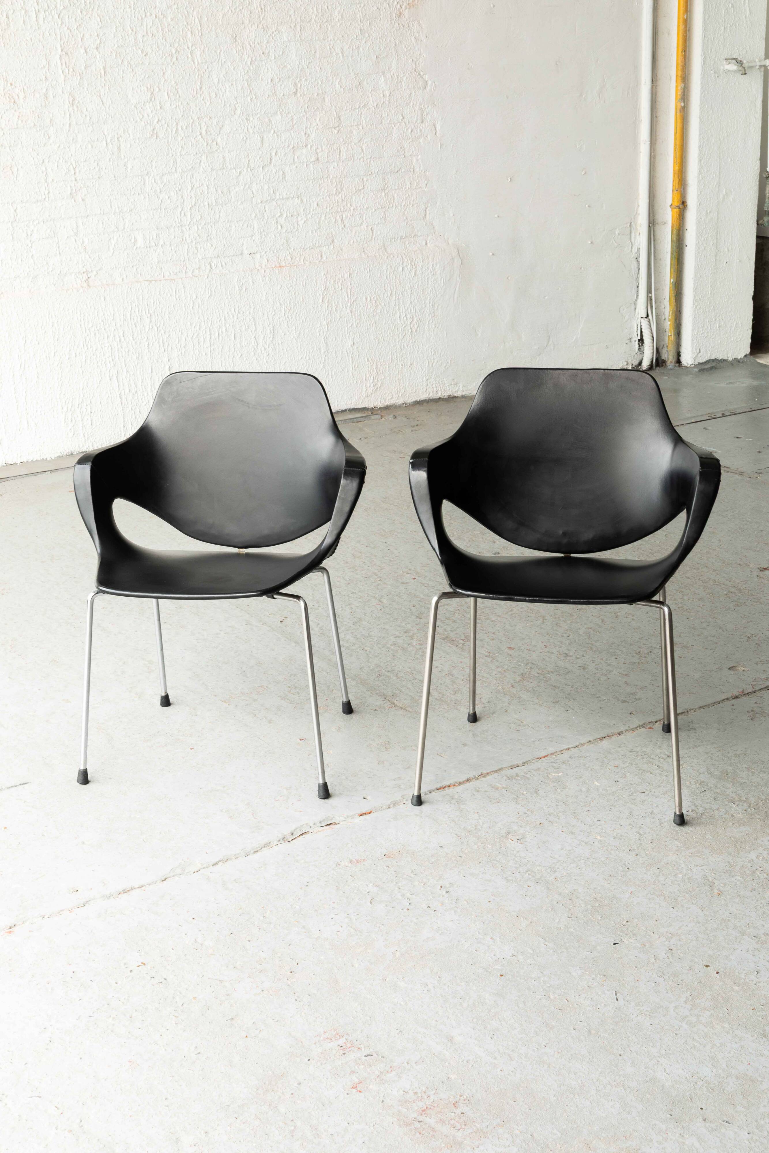 Set of 2 dining chairs by Straatman, Loral & Cie, Belgium, 1960's