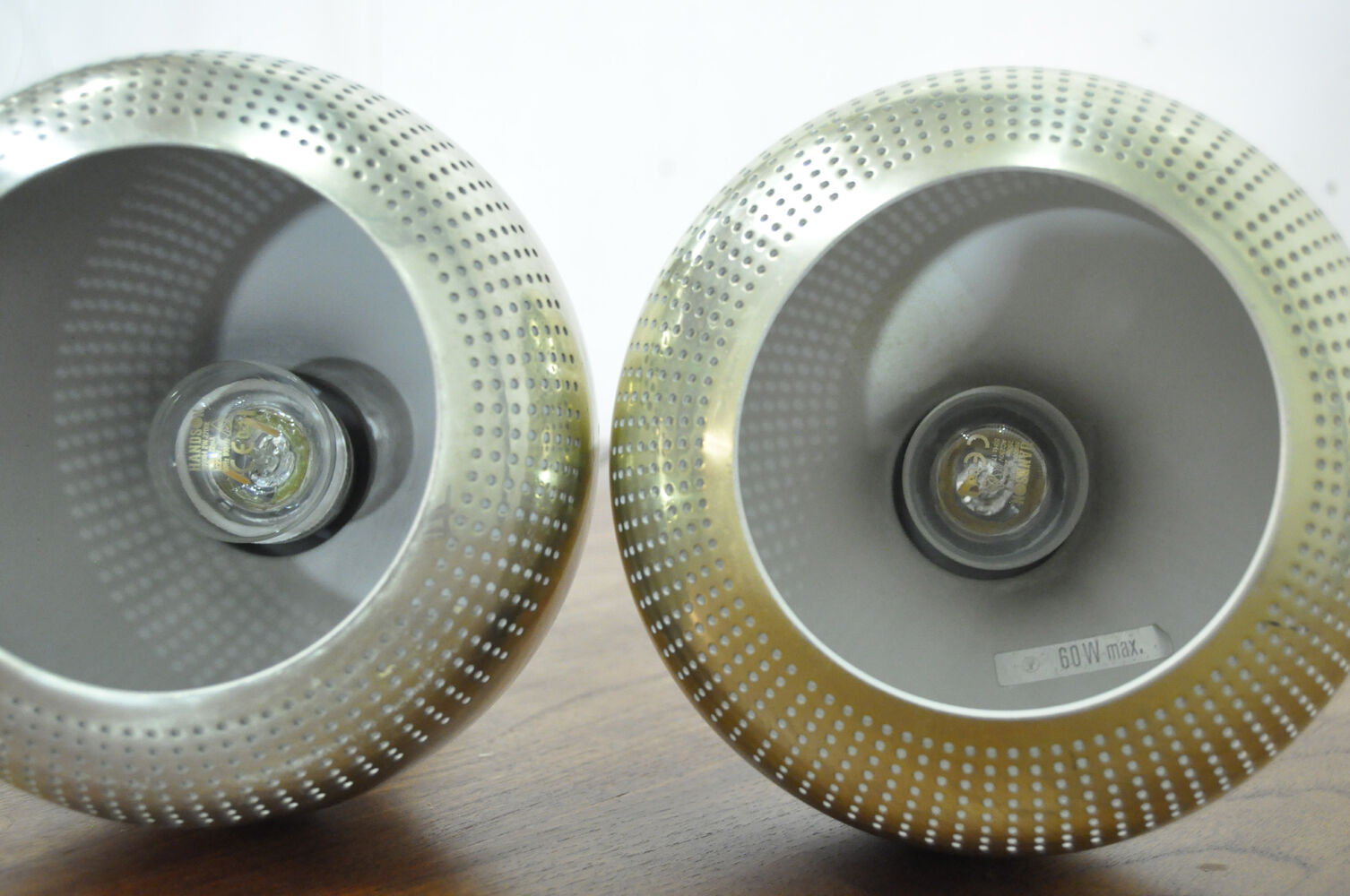 Pair of Guldpendel hanging lamps by Vilhelm Lauritzen for Louis Poulsen, Danish 1960s