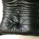 Black leather three seater sofa Togo by Ligne Roset