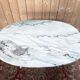 Bistro table – Art Nouveau style – Cast iron and veined marble – Period 1900