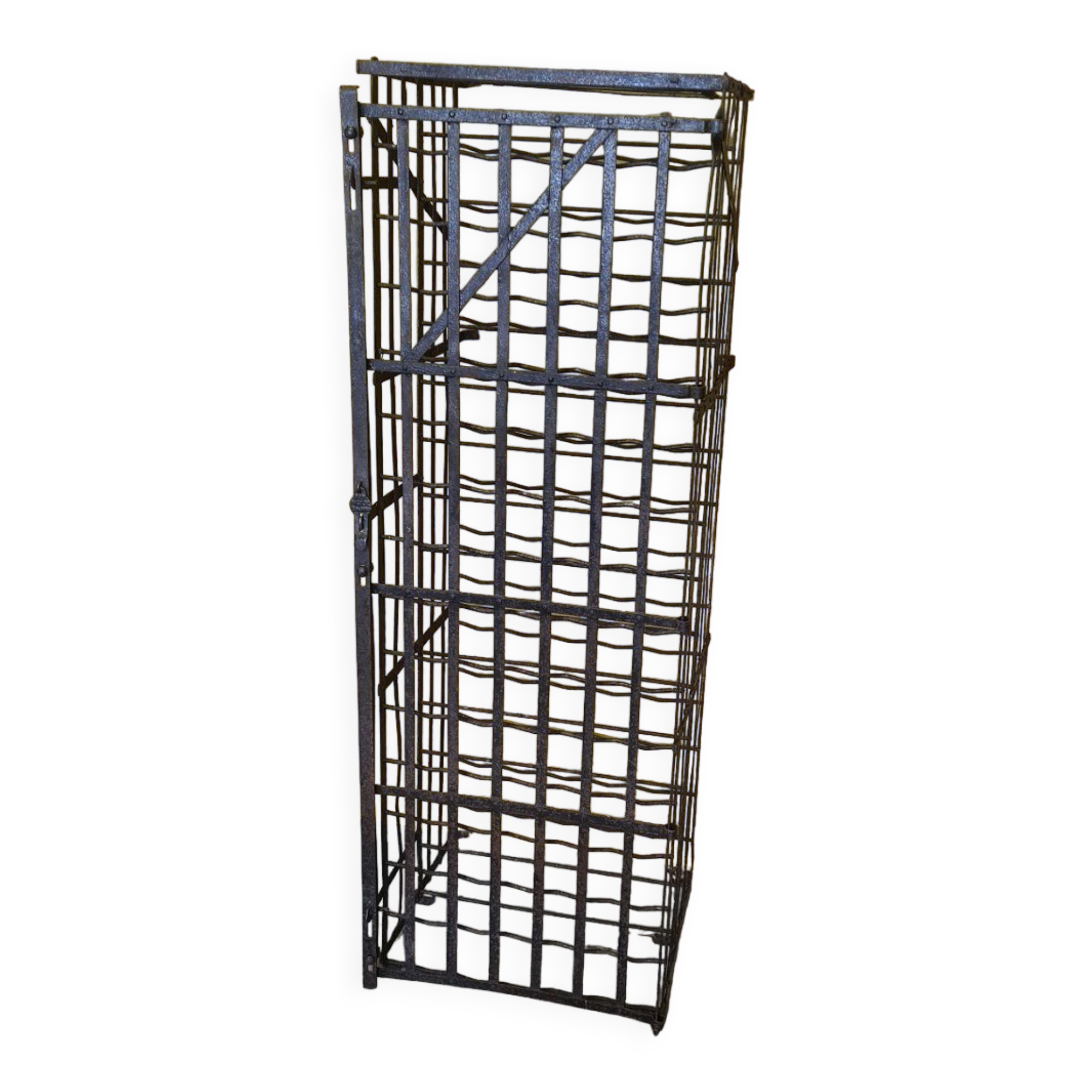 French metal wine vault from Rigidex, from the mid 1900s