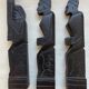 12 Carved Ebony Knife Holders in African Style