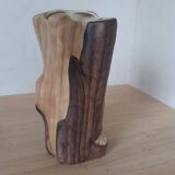 Vase Imitation Bois Mat Vintage