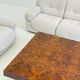 XL square coffee table by Turri in burl wood