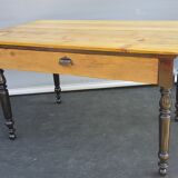 Table pine two-tone black and honey