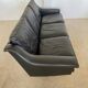 Vintage Danish Mid-Century Georg Thams 3-Seater Sofa in Black Leather, 1960