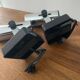 Pair of chrome wall lights/spotlights 80/90
