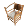 Natural wood brutalist chair
