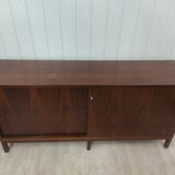 Vintage row walnut sliding doors