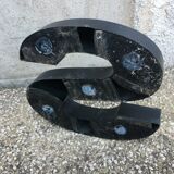 Vintage metal sign letter