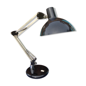 Vintage desk lamp, articulated, black, 70s