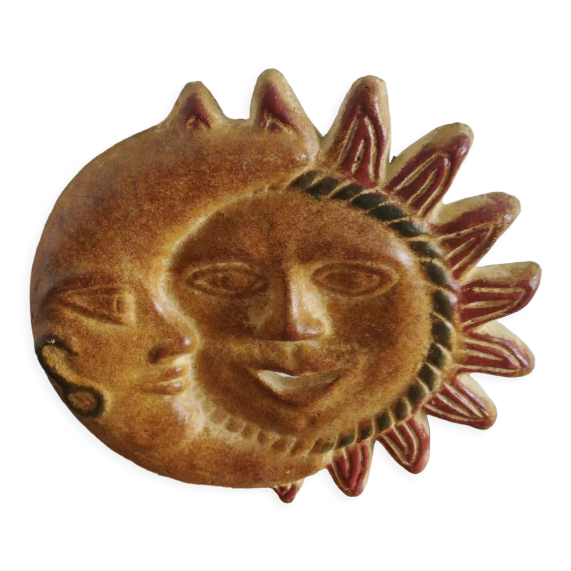 Wall decoration in the shape of sun and moon