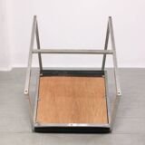 Vintage Bauhaus Black Chair in Chrome and Leatherette