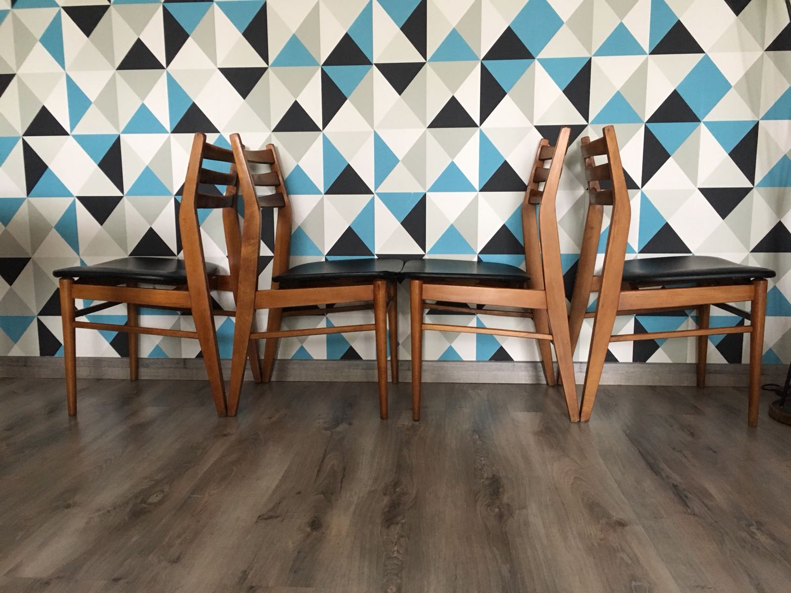 Set de 4 chaises scandinave vintage 1960