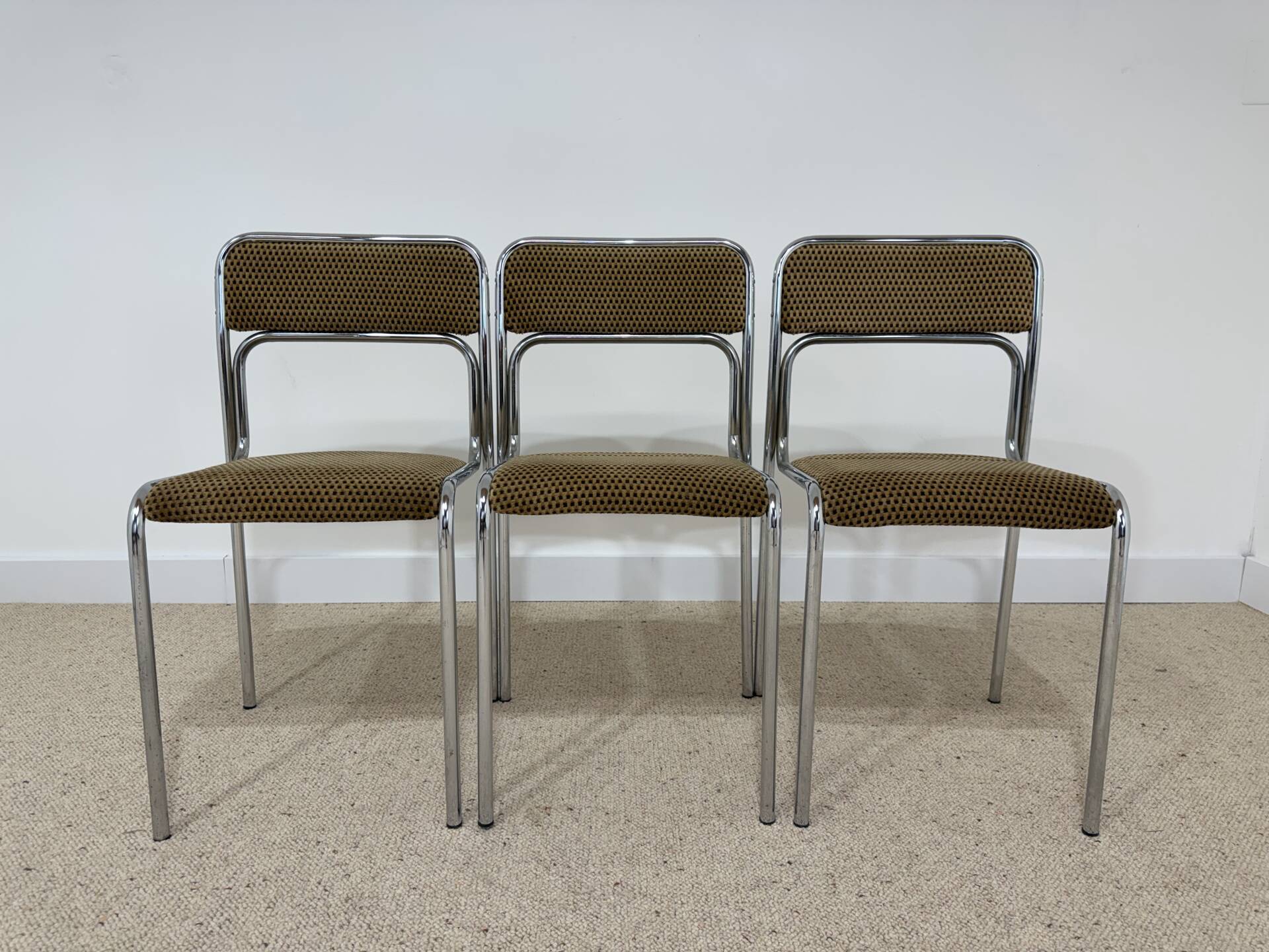 Chaises vintage tubulaires chromées 