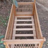 Vintage wickerwork cradle