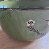 Dish salad bowl Savoy earthenware decoration flowers and bird