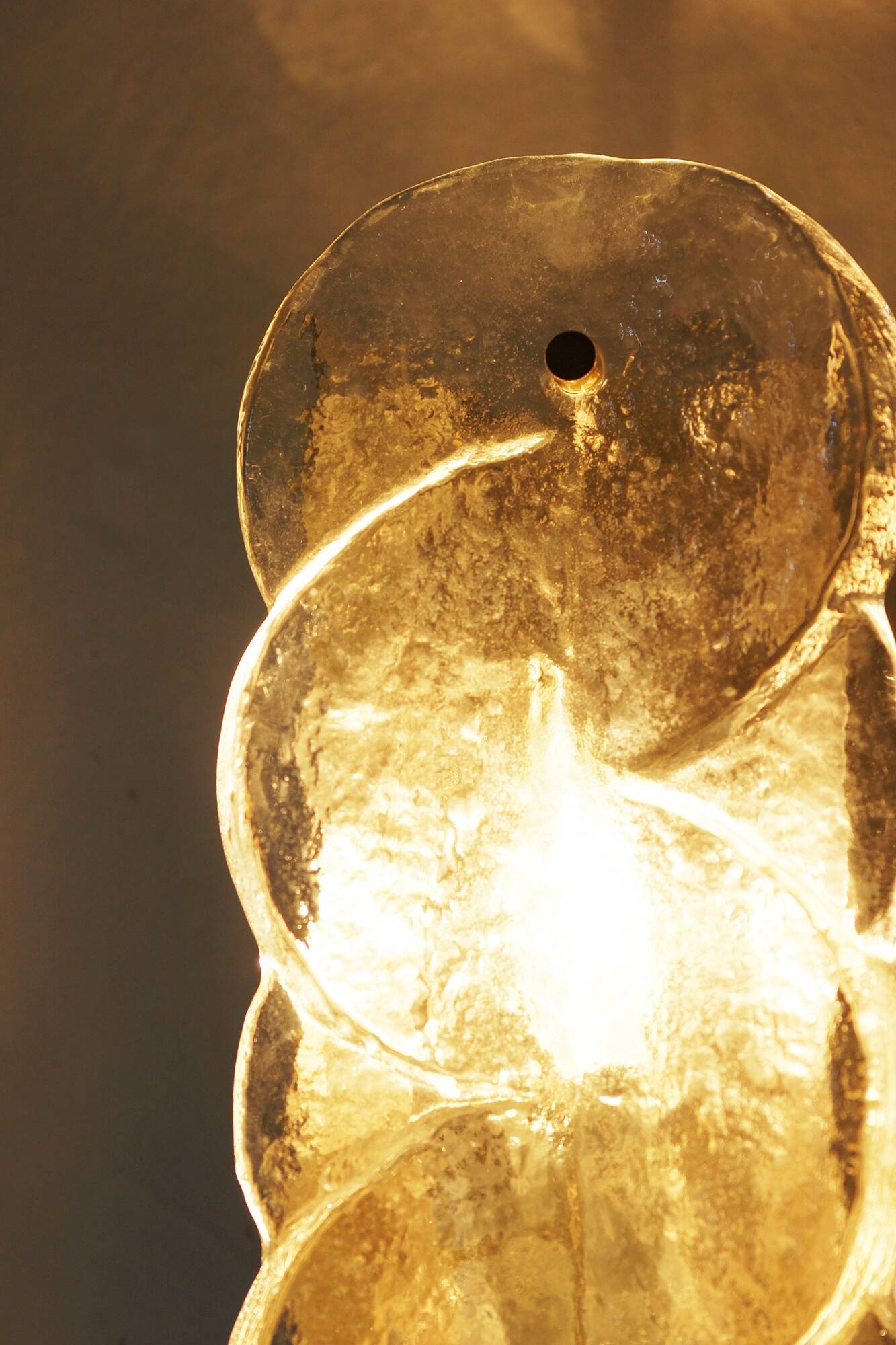 Citrus Wall Lamp in Glass and Metal from Kalmar Franken Kg, Set of 2
