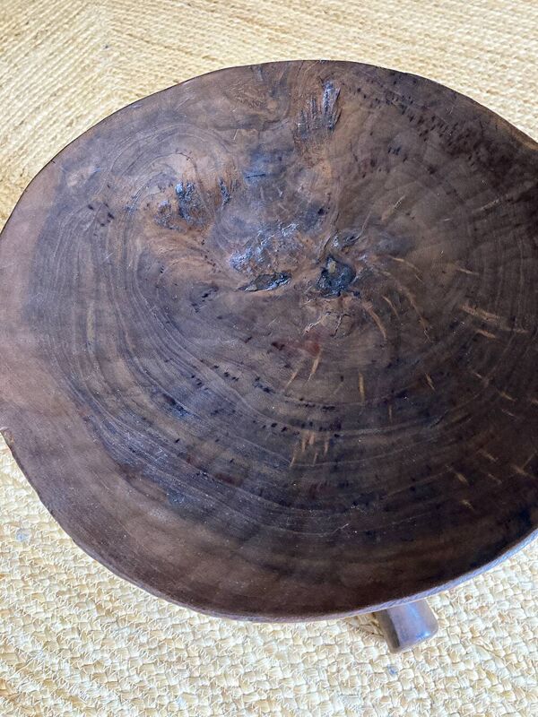 Tabouret tripode éthiopien en bois, ethnie Jimma, Début XXe