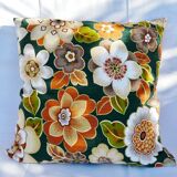 Pair of flowery vintage cushions