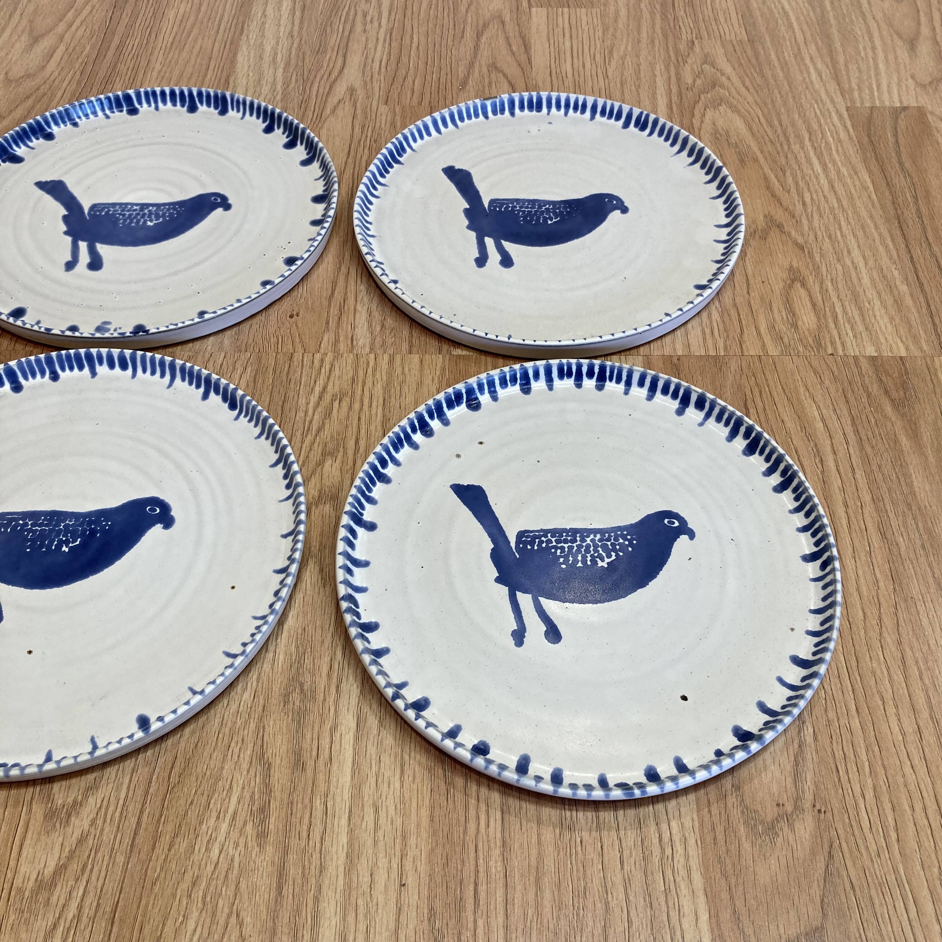 Set of 6 plates, entirely handmade.