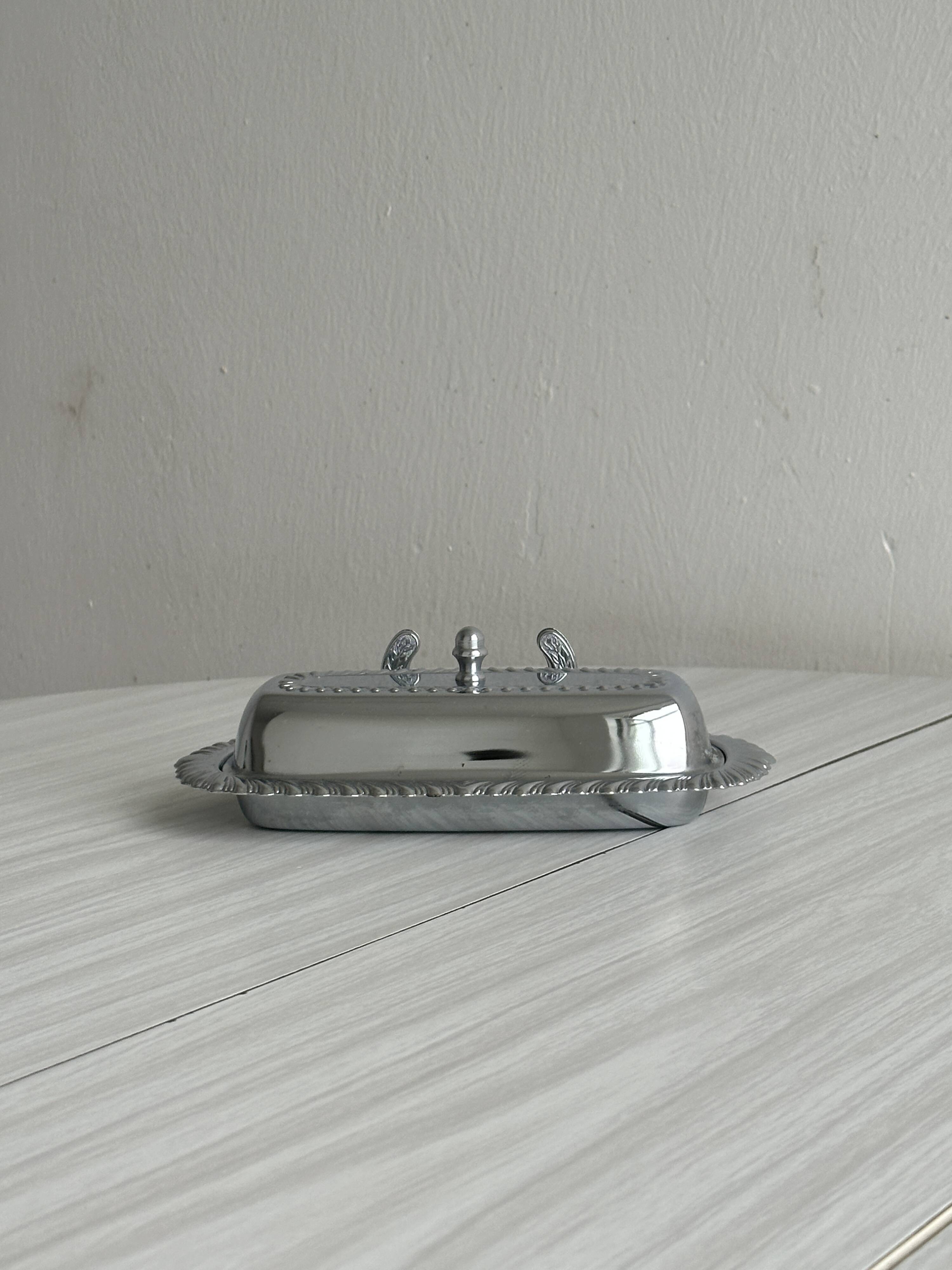 stainless steel butter dish