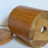 Vintage varnished solid blond wood box