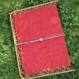 Extra bed, quilted sun lounger, Lafuma vintage 1970