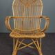 Rattan armchair with armrests by Rohé Noordwolde