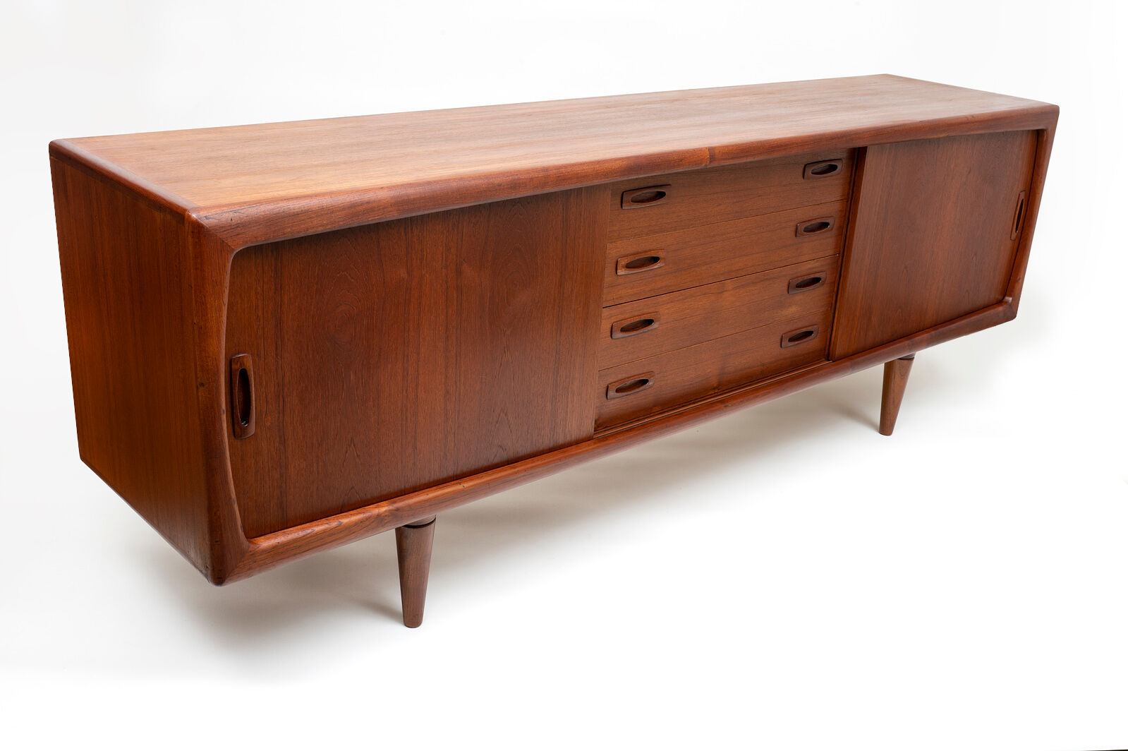 Mid-century modern danish teak sideboard hp hansen