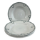 Lot de 4 Assiette creuse en faïence, décor frise verte, st Amand