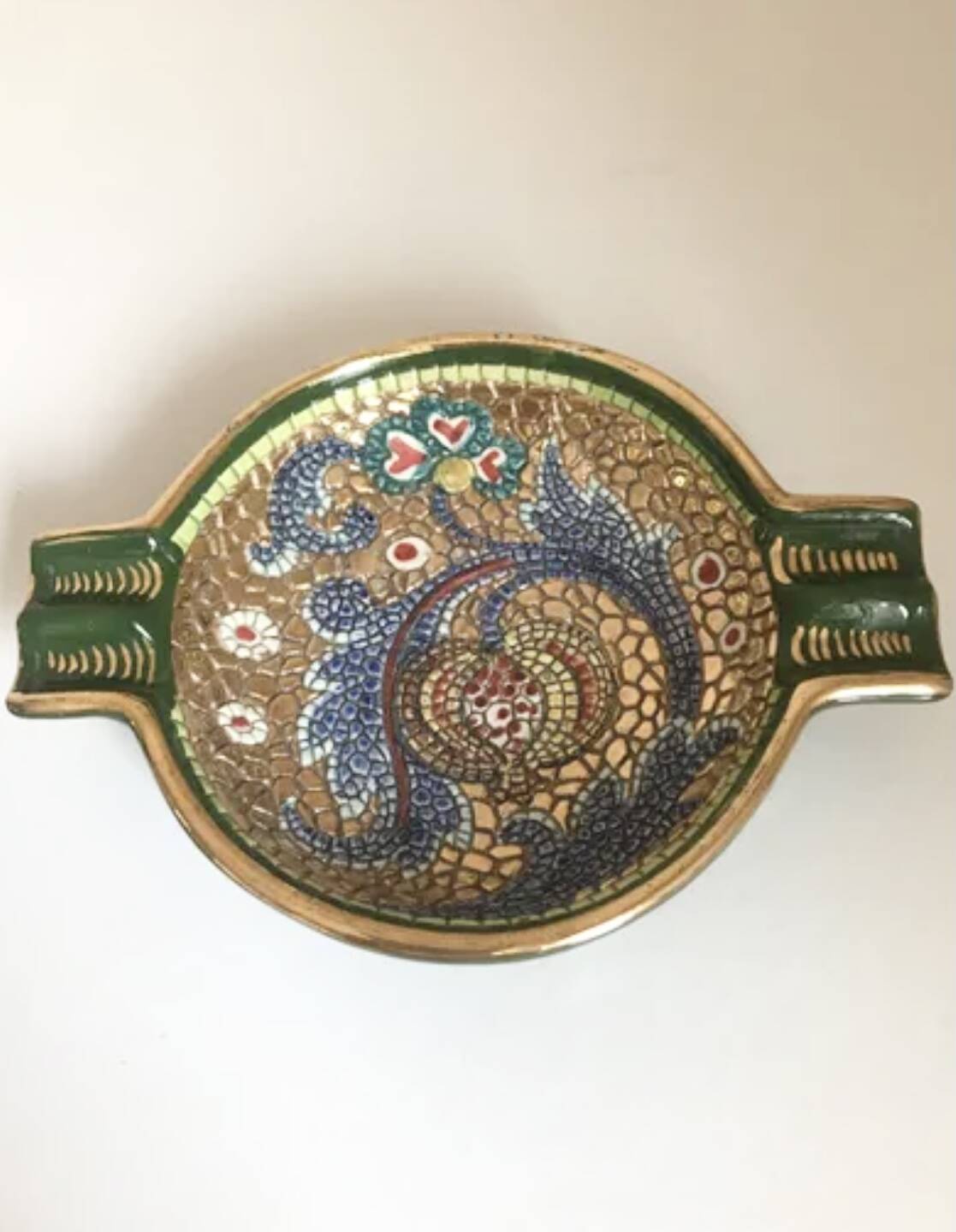 Ceramic and gold trinket dish