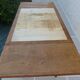 Italian wooden table with 2 extensions from 90 cm to 150 cm, completely restored
