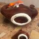 Enamelled ceramic coffee pot signed Vallauris - 1960s