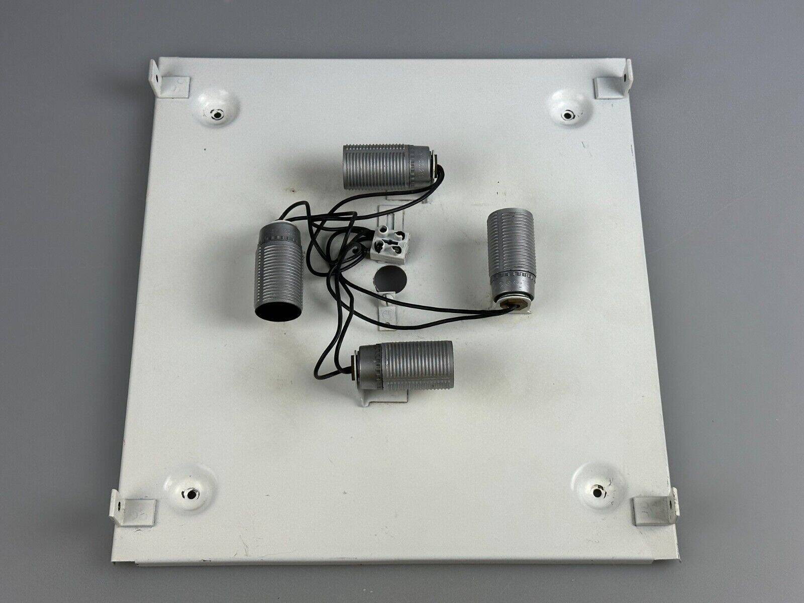 60s 70s ice glass flush mount ceiling lamp by Kaiser Leuchten Germany