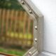 Vintage mirror, wooden mirror covered with tin, tin mirror from the 60s