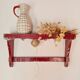 Etagère murale en bois rouge grenat