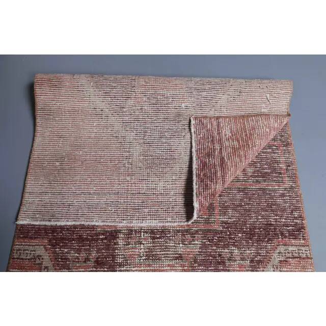 1970s Turkish Oushak Handmade Runner Rug 78x337