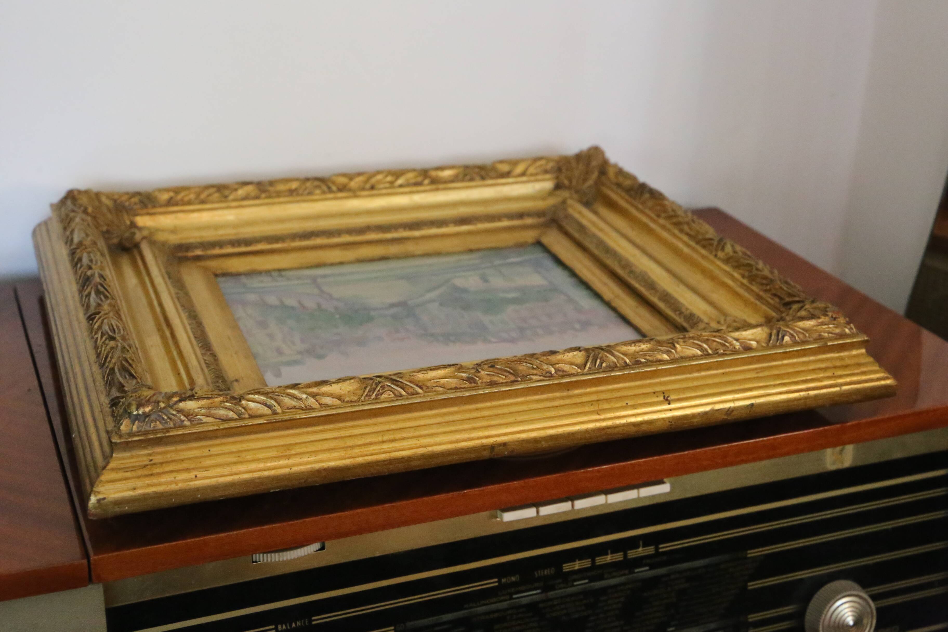 View of the Pont Tournelle, Paris, by Pierre Bouthinon, Oil painting