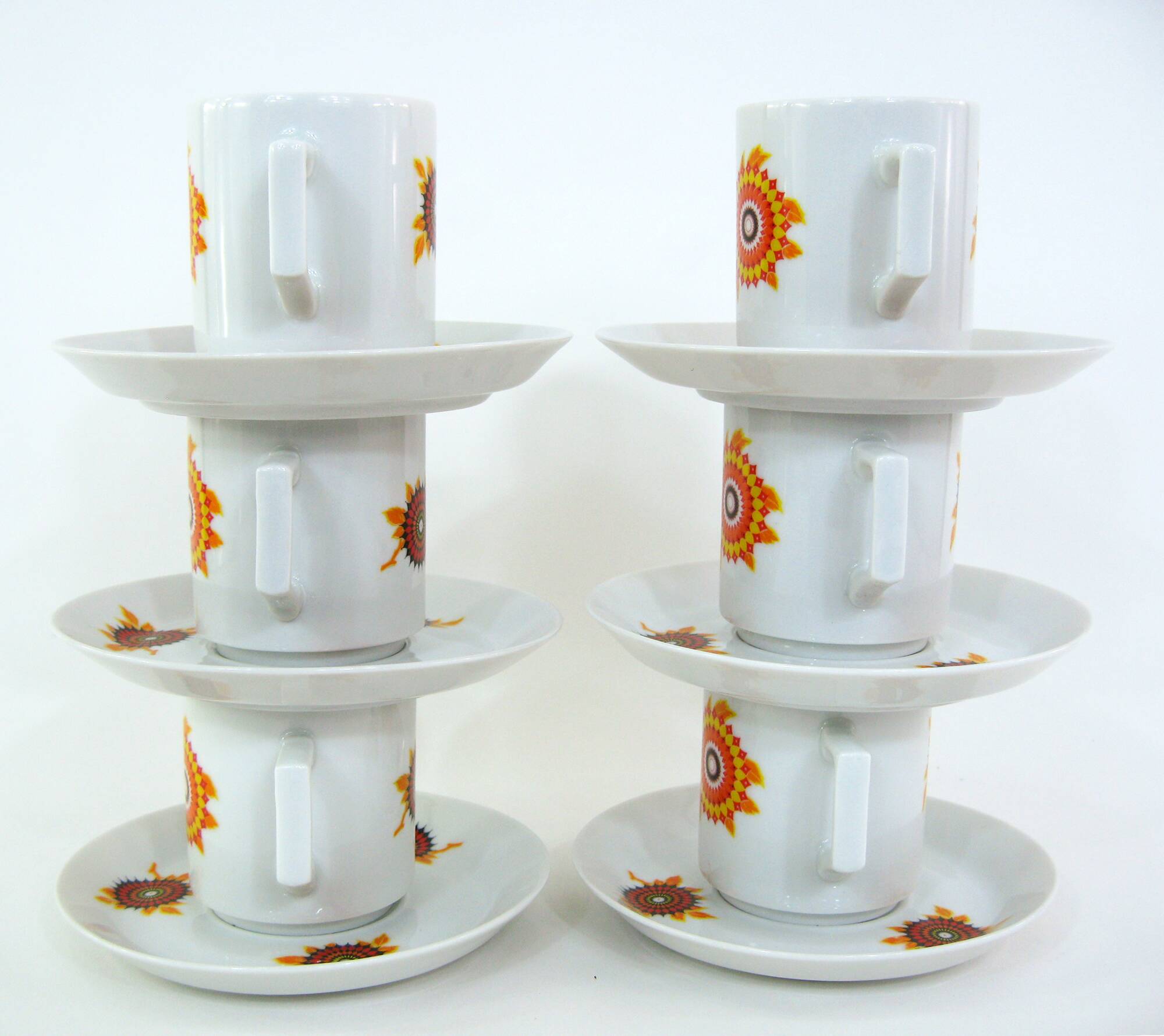 Porcelain Coffee Cups - Winterling Bavaria Germany - Vintage 70s