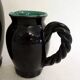 Set of 2 pitchers with braided handles, in Grandjan-Jourdan Vallauris earthenware, 1950
