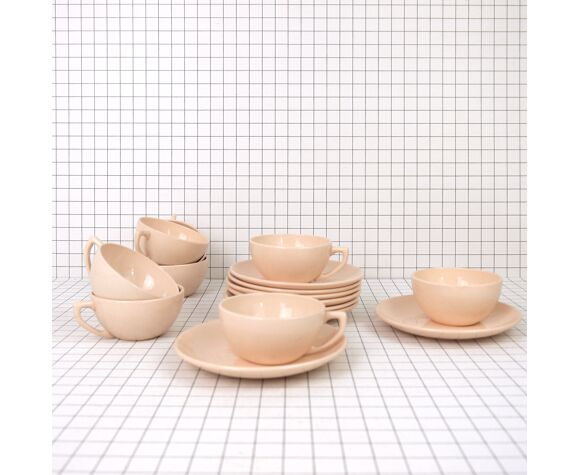 Pink Porcelain Service Digoin Sarreguemines Selency Pink Porcelain Service Digoin Sarreguemines Selency