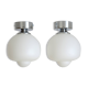 Set Of 2 Milk Glass Sconces, Redesign Vintage Wall Lamps, Ceiling Lightings