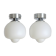 Set Of 2 Milk Glass Sconces, Redesign Vintage Wall Lamps, Ceiling Lightings