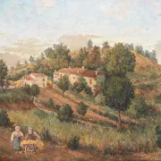 French landscape, oil on canvas signed Louis Garry 1915
