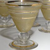 6 art deco glasses