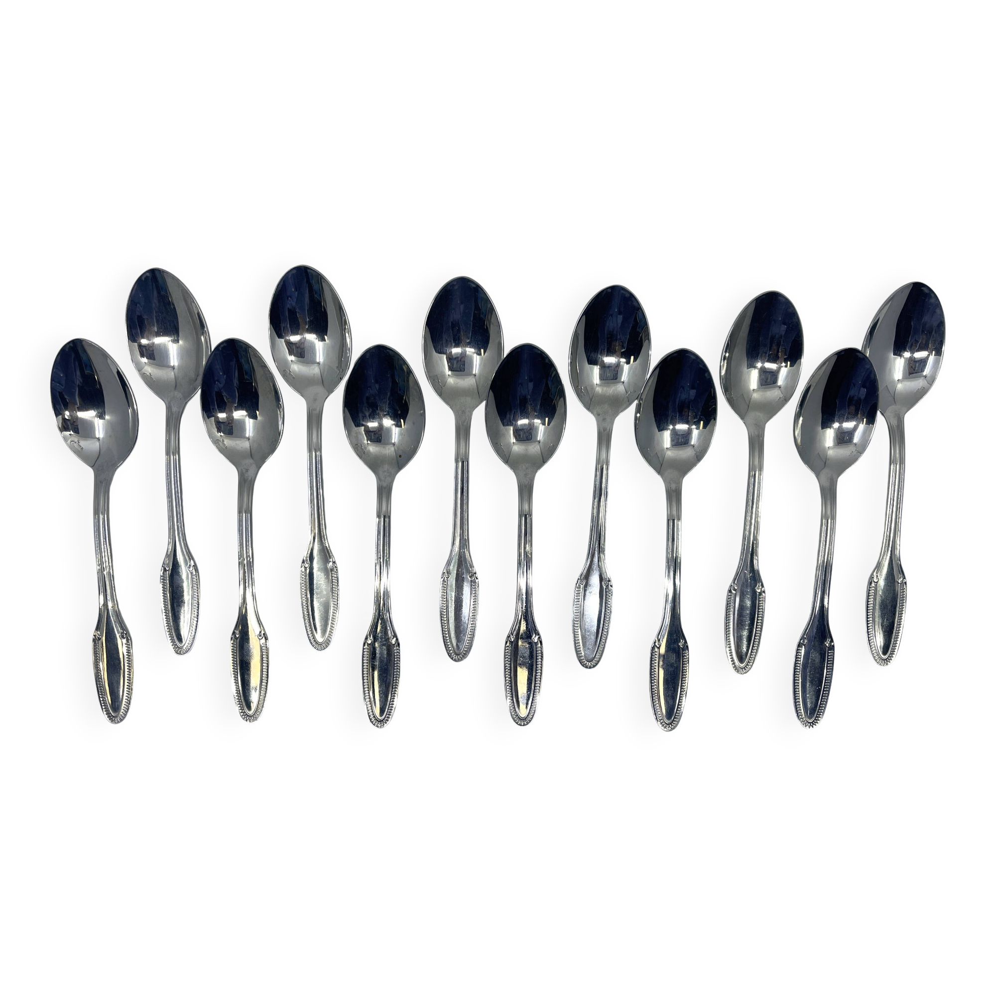 Lot de 12 cuillères à café en inox Jean Couzon